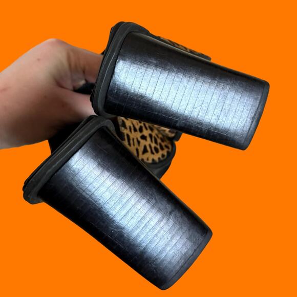 90's vintage leopard print chunky mules Size 9.5 - Picture 6 of 8